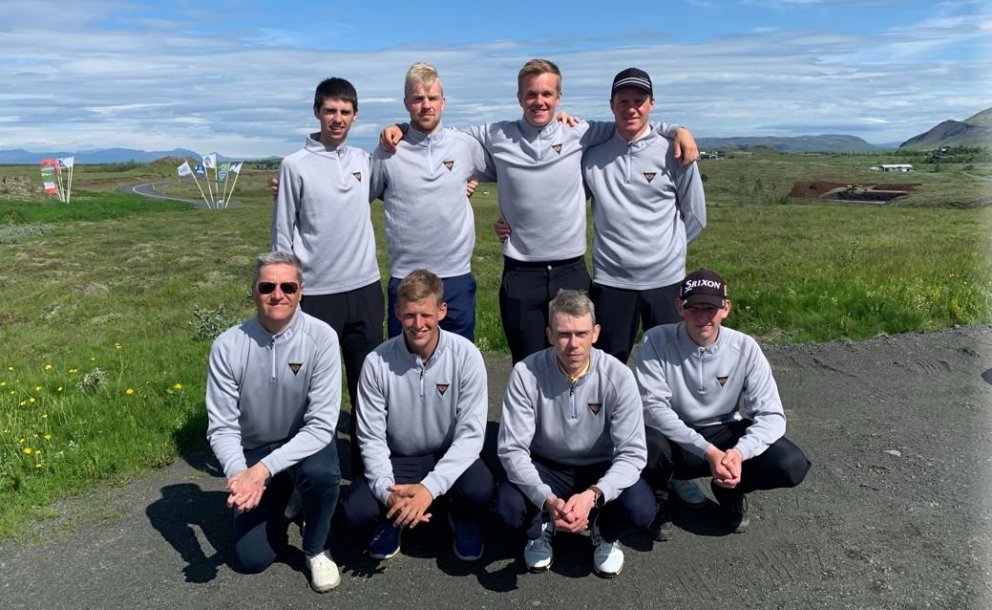 Karlasveit GSS á íslandsmóti Golfklúbba í 2. deild. Mynd: Hjört
