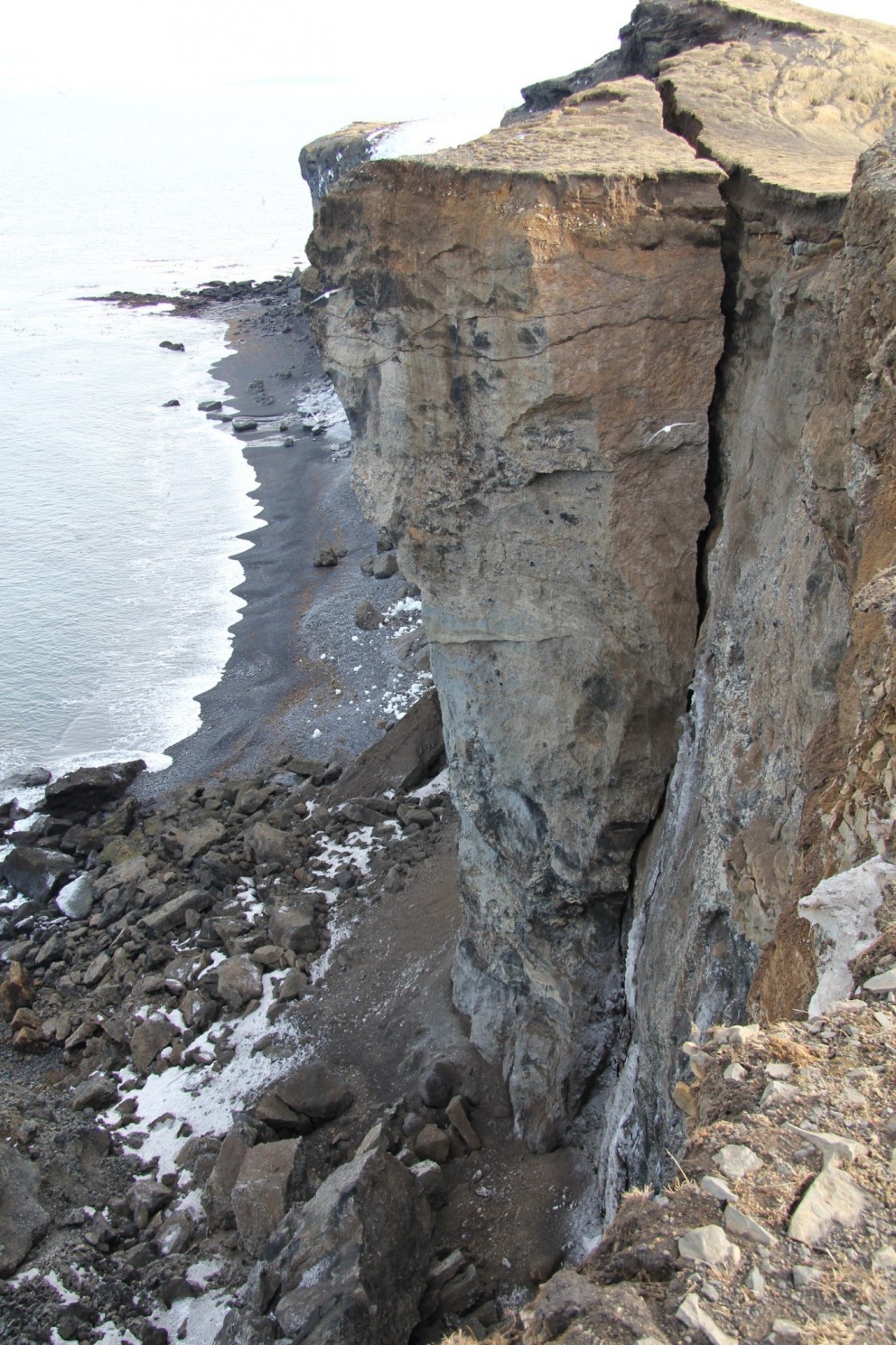 Hættulegar sprungur í Ketubjörgum