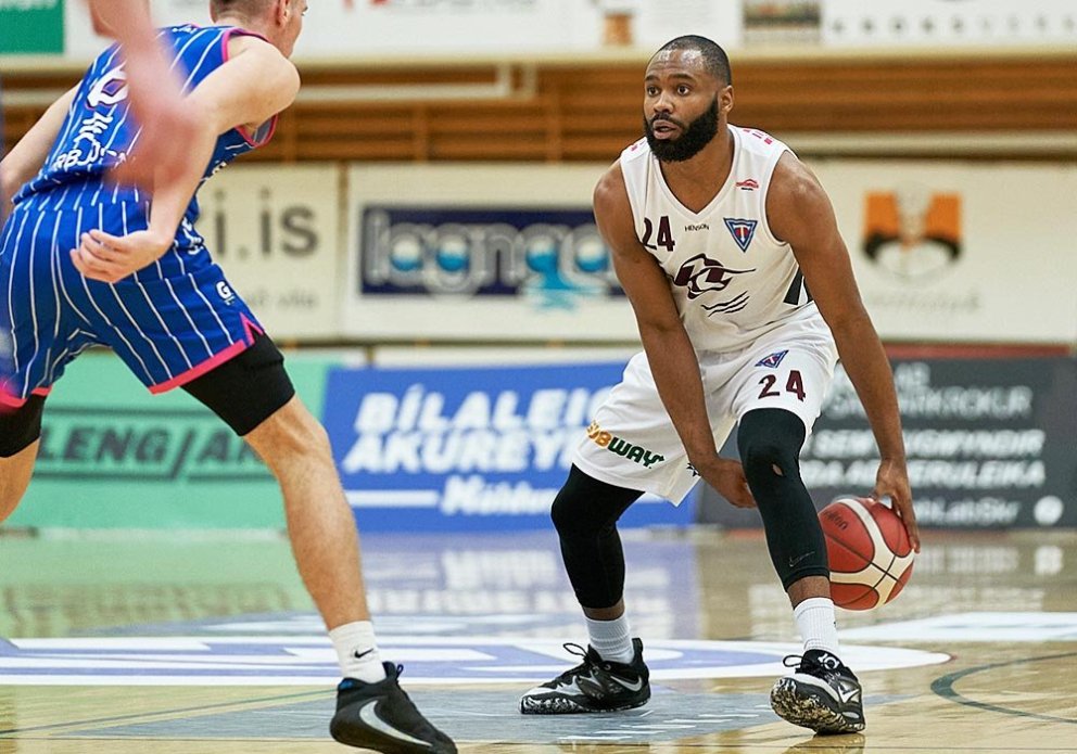 Keyshawn var stigahæstur Stóla í gær með 20 stig. MYND: SIGURÐUR INGI PÁLSSON