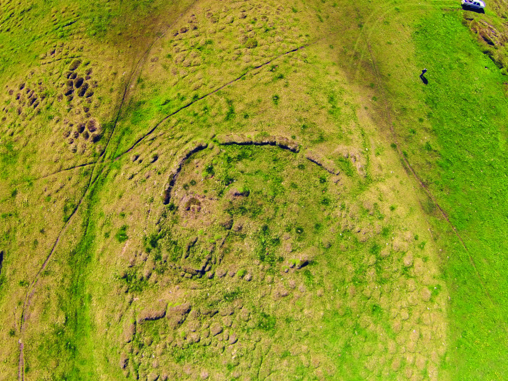 Kirkjugarður á Sléttu. Mynd: Byggðasaga Sgagafjarðar.