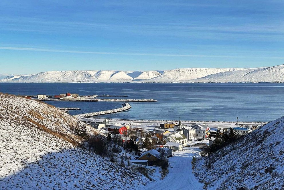 Sennilega verður veðrið svipað þessu á öskudagsmorgni en þessi mynd var tekin sl. laugardag. MYND: ÓAB