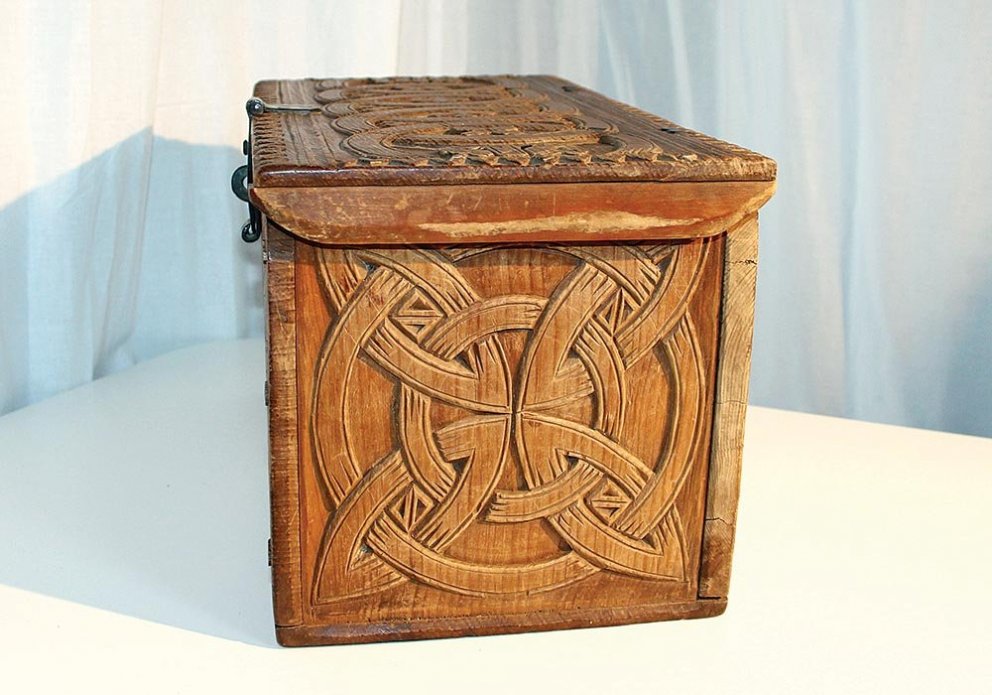 Útskorni kistillinn sem var fyrirmynd að nýju tákni skagfirsku safnanna. MYND: BYGGÐASAFN SKAGFIRÐINGA