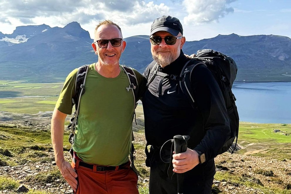 Kobbi og Heiðar á fjöllum. AÐSEND MYND