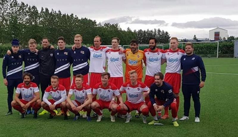 Liðsmynd af leikmönnum K/H fyrir leikinn.