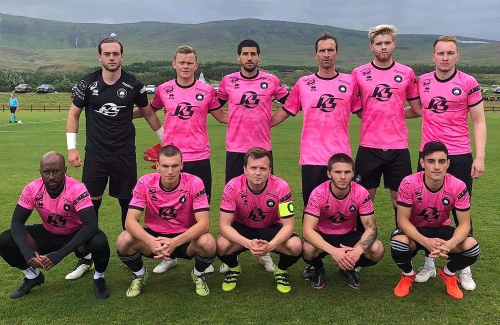 Lið Kormáks/Hvatar í gær. MYND AF FACEBOOK