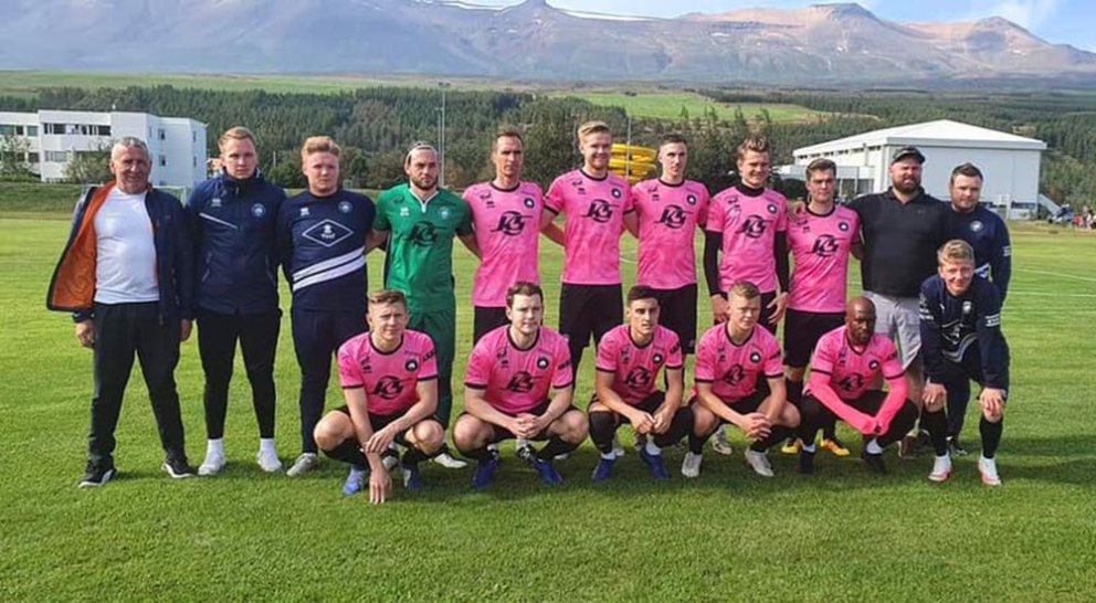 Sigurlið Kormáks/Hvatar á Hrafnagilsvelli. MYND AF FB