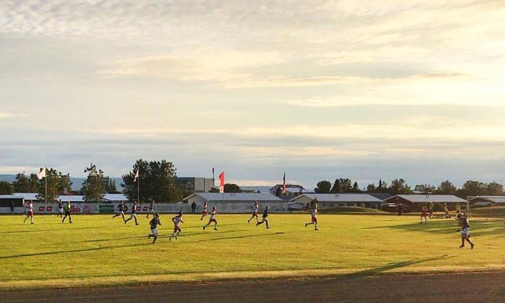 Frá leik Kormáks/Hvatar og SR. MYND AF FB