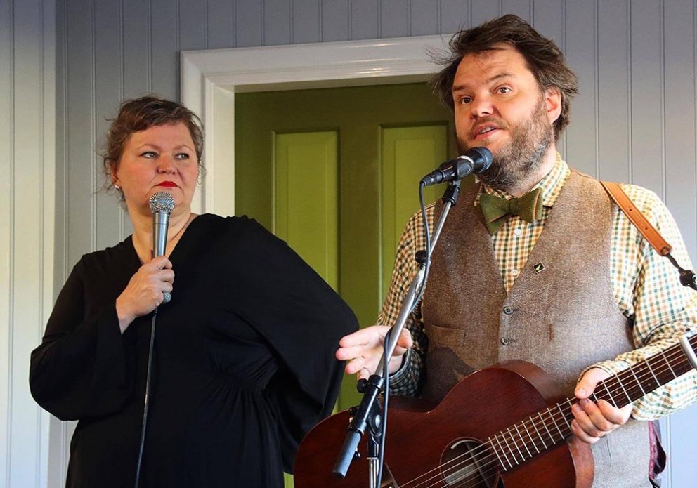 Kristjana og Svavar Knútur léku á alsoddi í Gránu. MYNDIR: ÓAB