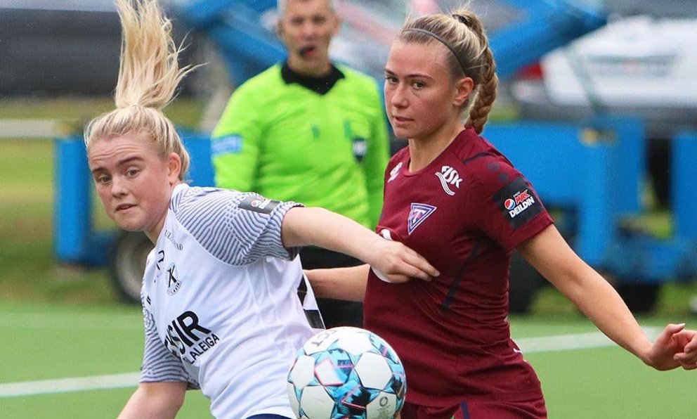 Kristrún í baráttunni síðasta sumar. MYND: ÓAB