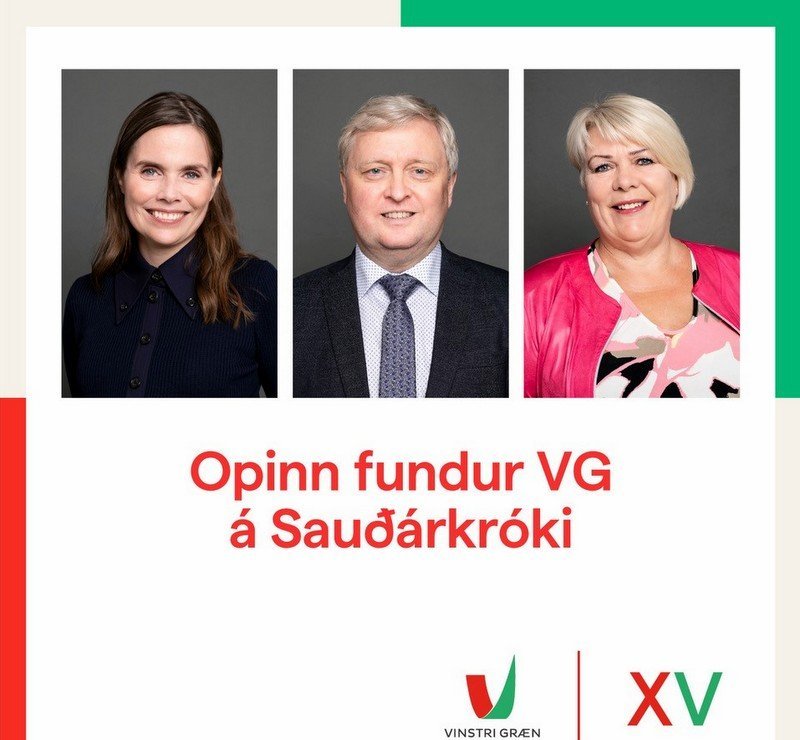 Katrín Jakobsdóttir á opnum fundi VG á Sauðárkróki