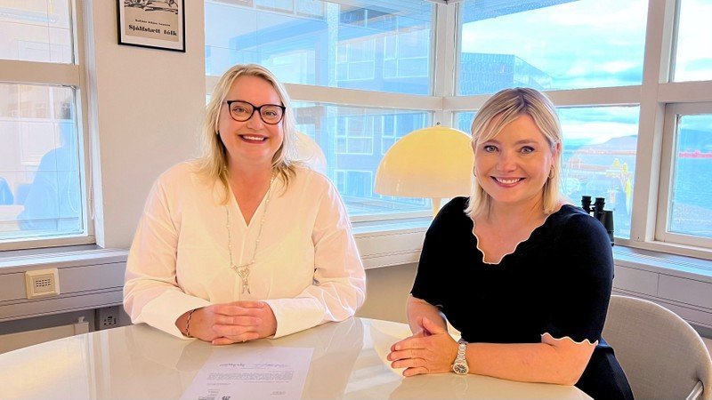 Harpa Þórsdóttir þjóðminjavörður og Lilja Dögg Alfreðsdóttir menningar- og viðskiptaráðherra. Aðsend mynd.