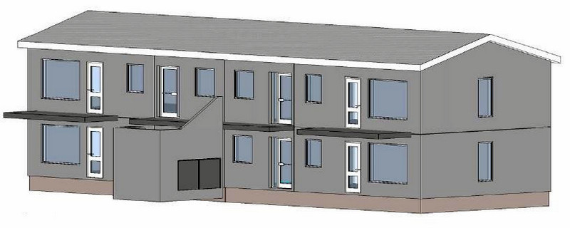 Fyrirhugað útlit húsanna sem rísa munu í Laugatúni. Mynd: skagafjordur.is