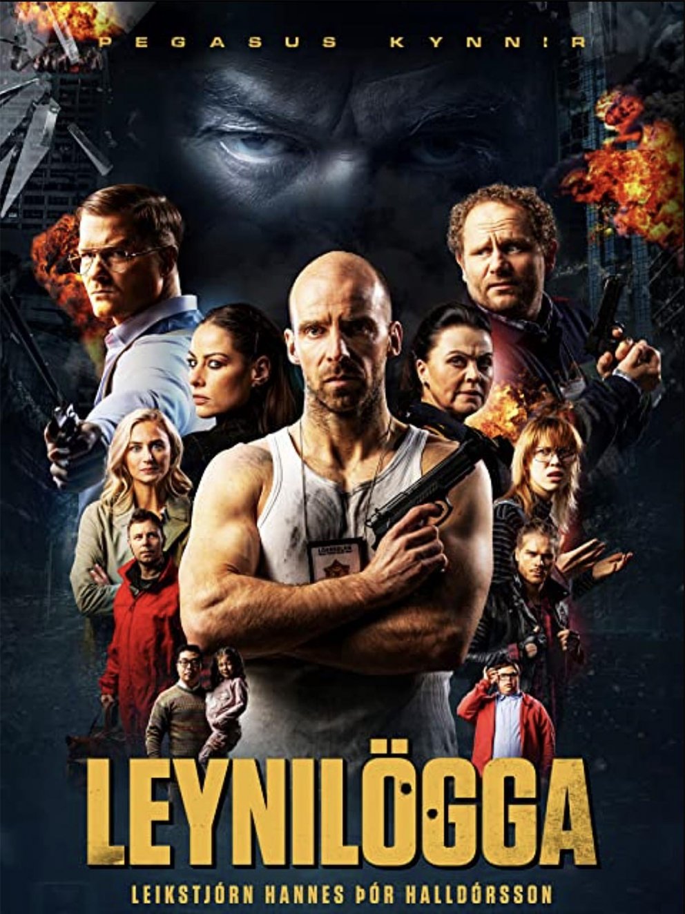 Auddi Blö og félagar prýða plaggat Leynilöggu. MYND AF NETINU