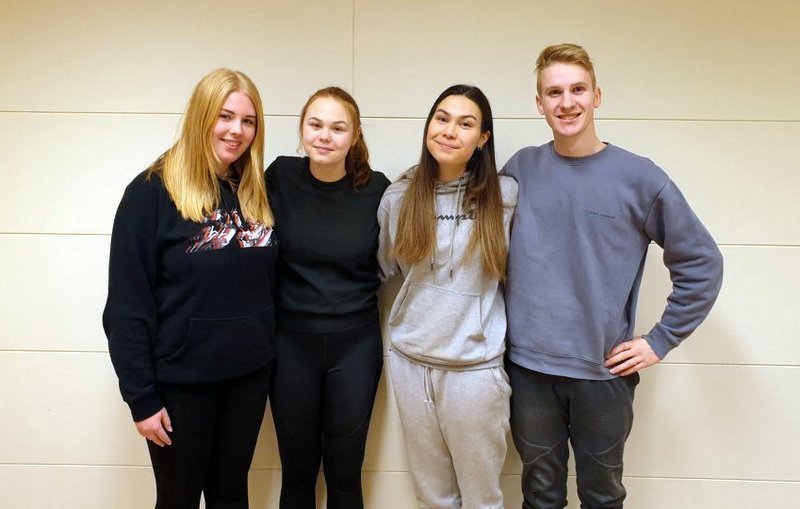 Keppendur FNV þau Kristey Rut Konráðsdóttir, Íris Helga Aradóttir, Ásta Aliya Friðriksdóttir Meldal og Óskar Aron Stefánsson. Mynd: Fnv.is.