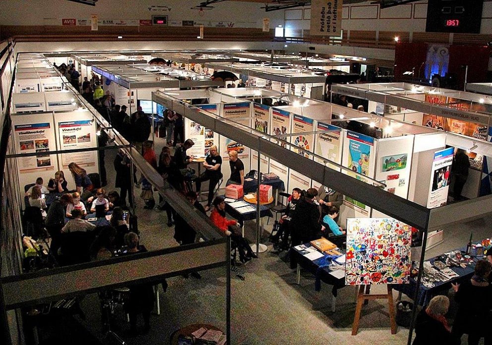 Frá sýningunni Lífsins gæði og gleði í íþróttahúsinu á Króknum vorið 2014. MYND: ÓAB