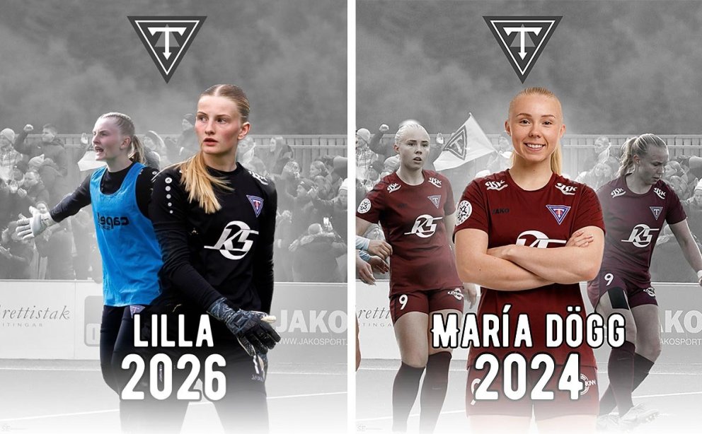 Lilla og María Dögg eru Stólastúlkur. MYND: DAVÍÐ MÁR