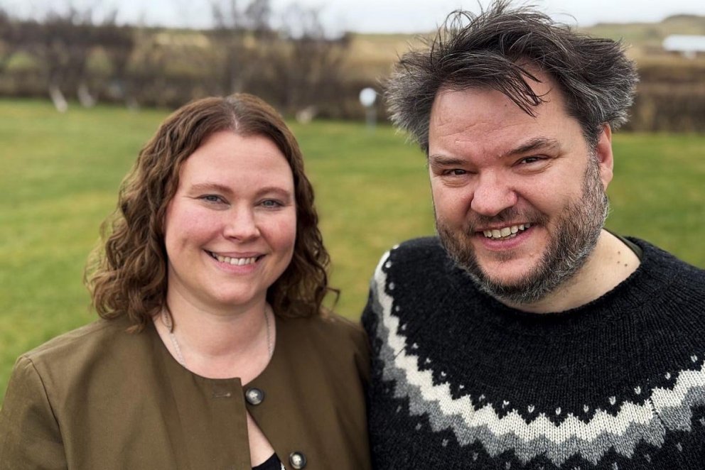 Líney og Svavar Knútur. MYND AF SKAGAFJÖRÐUR.IS