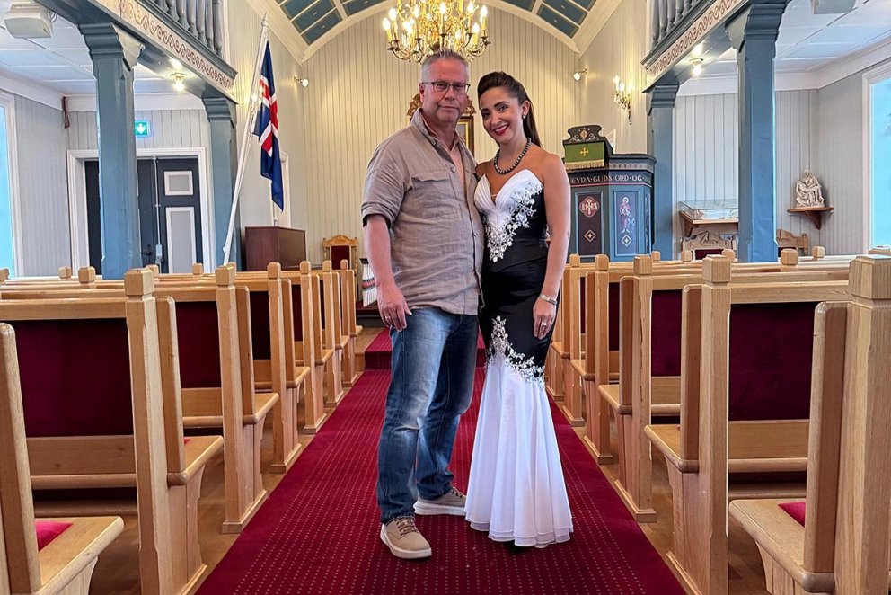 Jón Hilmarsson og Alexandra Chernyshova. AÐSEND MYND