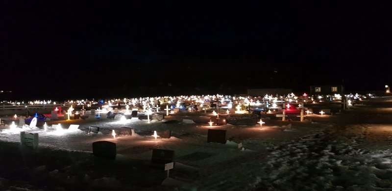 Mikill ljósagangur á Nöfum á morgun