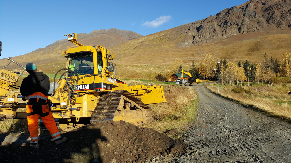 Frá lagningu ljósleiðara í dreifbýli Blönduóssbæjar: Mynd: blonduos.is