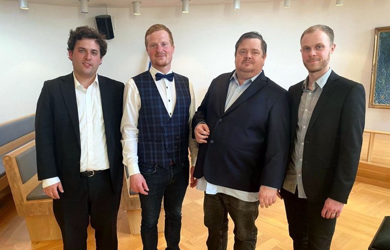 Eyþór Franzson Wechner, Elvars Logi, Ólafur Rúnarsson og Höskuldur Sveinn Björnsson. Mynd af hunathing.is.