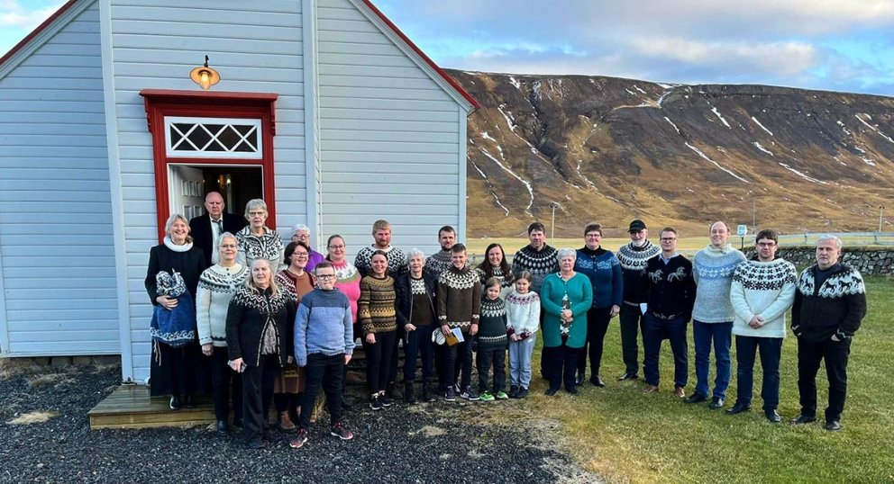 Lopapeysurnar fengu að njóta sín í Goðdalakirkju. MYNDIR: SÓLBORG
