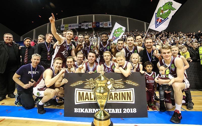Lið Tindastóls – Maltbikarmeistarar 2018. MYND: HJALTI ÁRNA
