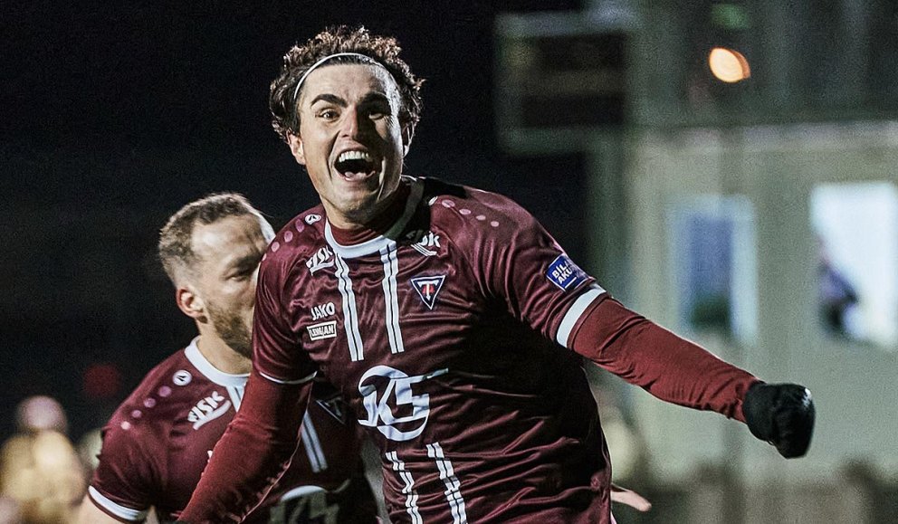 Manuel Martinez gerði öll mörk Tindastóls í kvöld en leikurinn endaði 3-1. MYNDIR: SIGURÐUR INGI