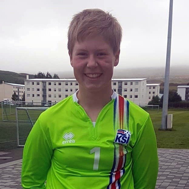 Margrét Rún Stefánsdóttir á framtíðina fyrir sér sem markmaður Íslands. Aðsend mynd.