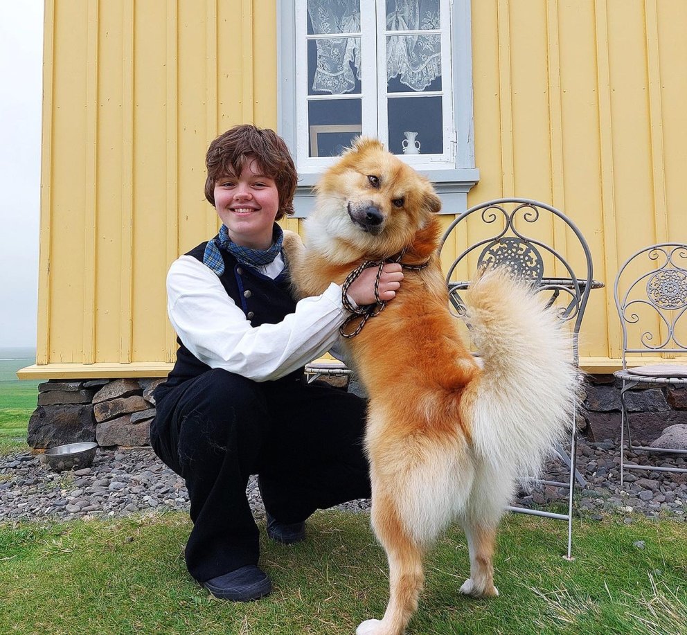 Það var ekki bara haldið upp á afmæli Mark Watson heldur var einnig Dagur íslenska fjárhundsins. MYNDIR FRÁ BSK