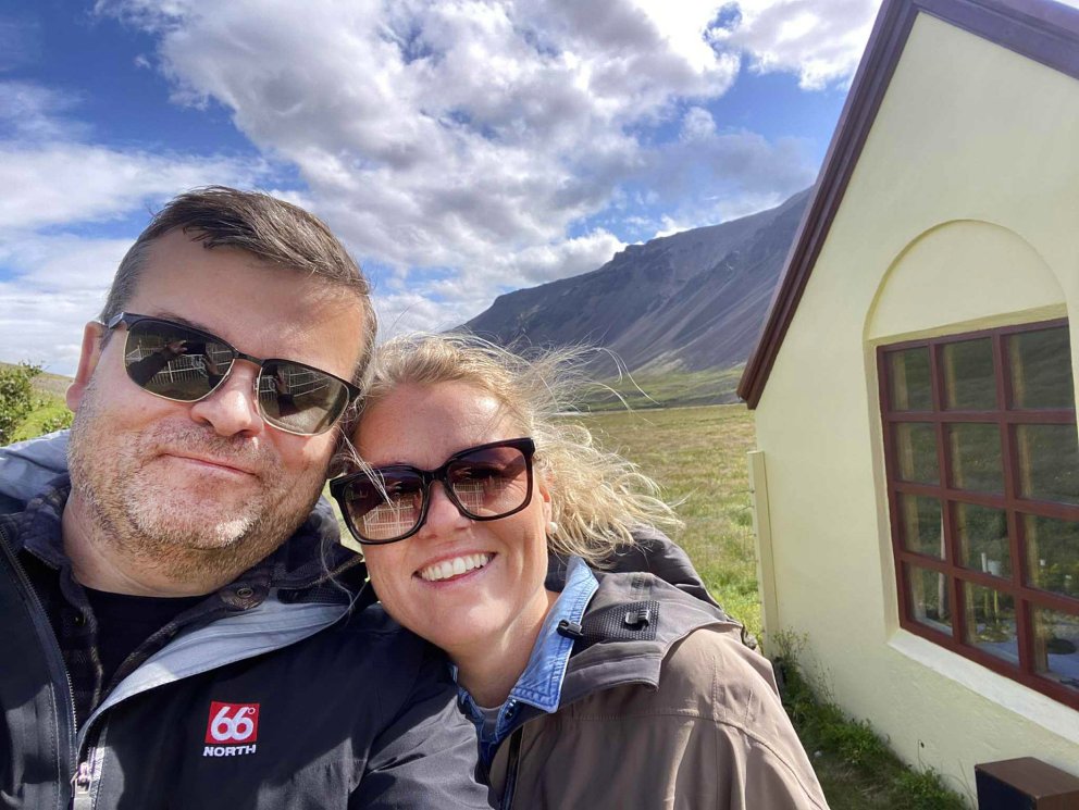 Atli Gunnar og Kristvina í stuði. AÐSEND MYND