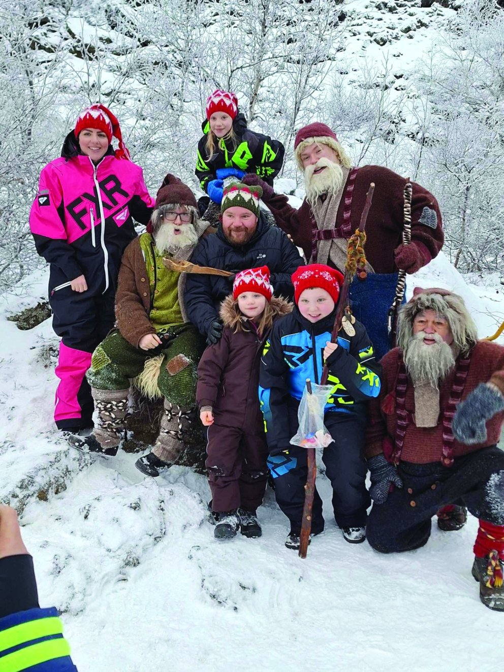 Fjölskyldan í Dimmuborgum. Mynd aðsend