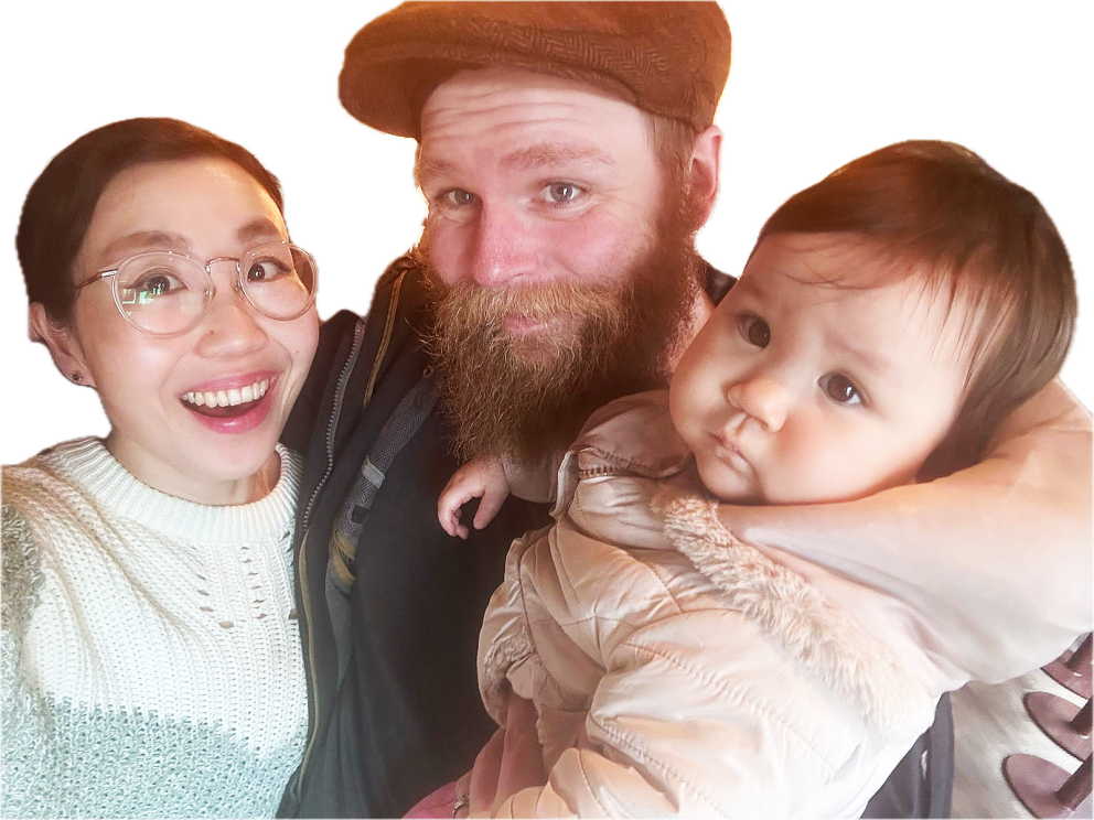 Mariko, Jói á móti og Íris Þóra. MYND AÐSEND