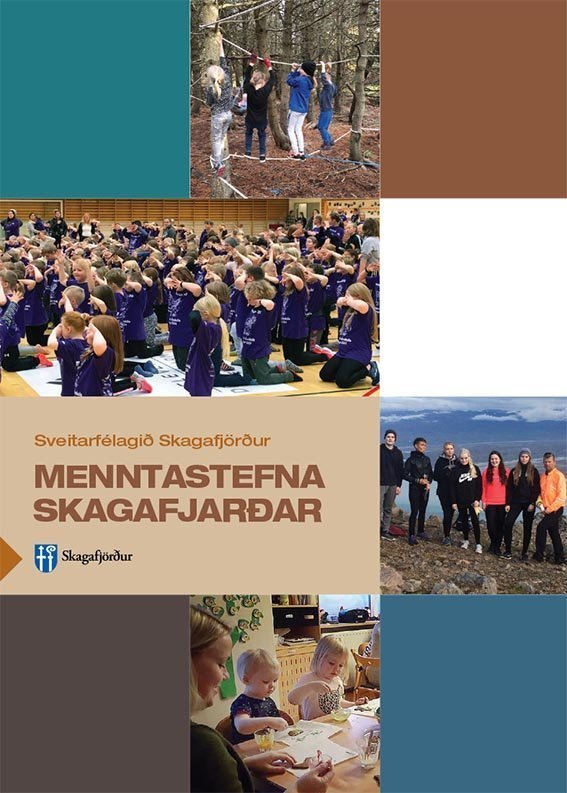 Kápa Menntastefnu Skagafjarðar. Bæklingurinn var hannaður og prentaður hjá Nýprenti.