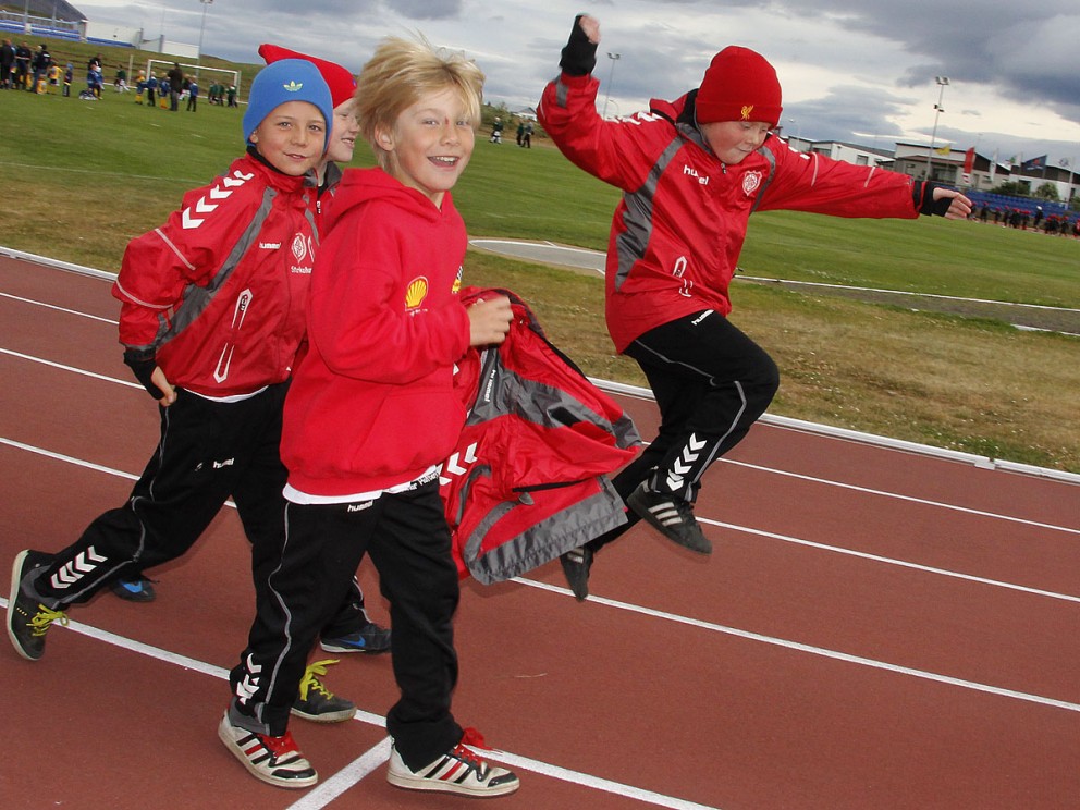 Fjörugir krakkar og frískir fætur á fyrri degi Króksmóts