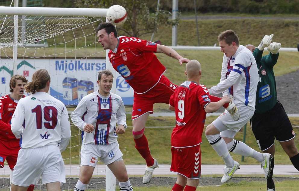 Dómarinn tók að sér aðalhlutverkið í baráttuleik á Króknum
