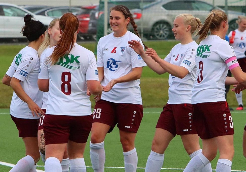 Murielle Tiernan var á skotskónum í dag og gerði hat-trick. Þessi mynd er frá því fyrr í sumar. MYND: ÓAB