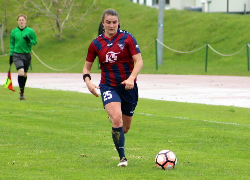 Murielle Tiernan skoraði þrennu gegn Einherja í gær. Mynd úr myndasafni: PF.