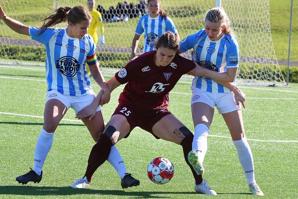 Murielle í baráttunni. MYND: ÓAB