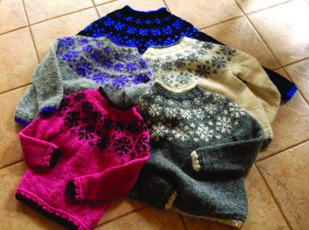 Lopapeysur á barnabörnin.