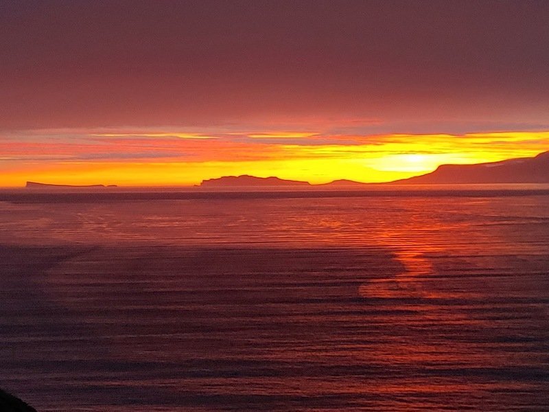 Nætursól í Skagafirði. Mynd: Atli Freyr Kolbeinsson.