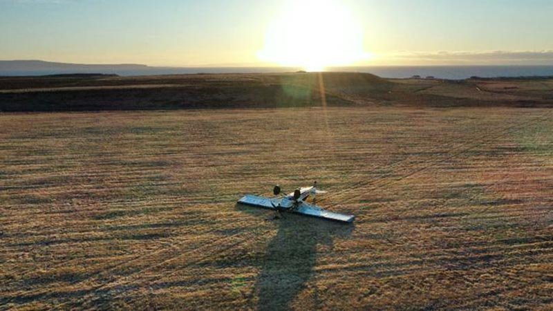 Mynd úr skýrslu RNSA sýnir vélina á hvolfi.