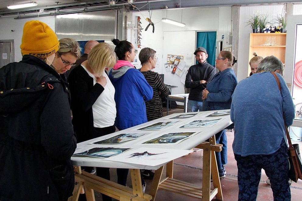 Frá opnu húsi í Nes listamiðstöð á Skagaströnd. MYND: ÓAB