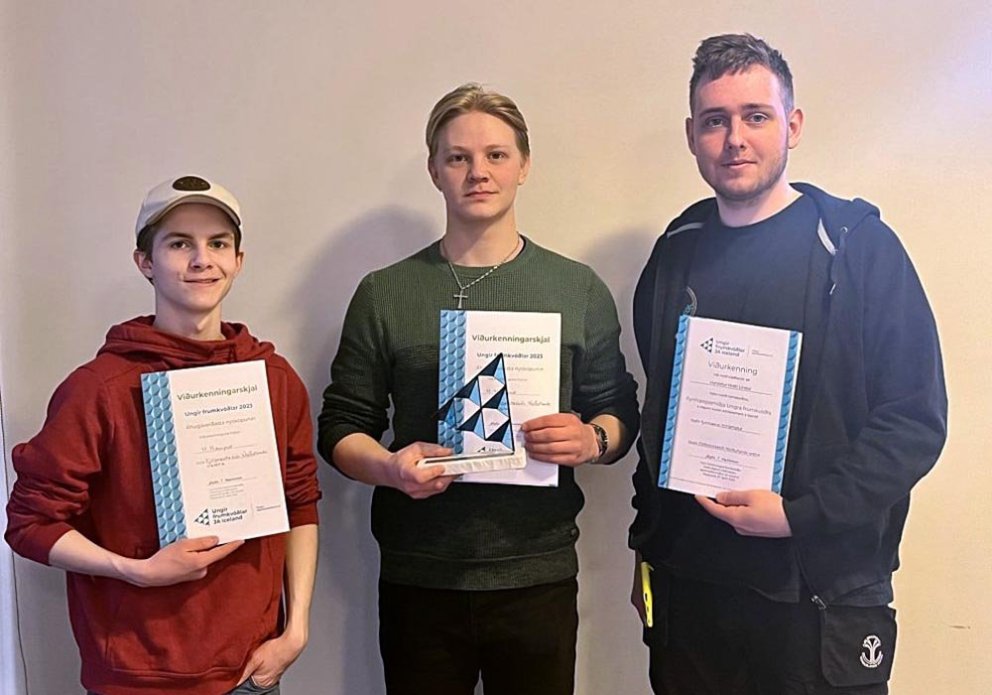 Finnur, Heiðar Birkir og Haraldur Holti. MYND AF VEF FNV