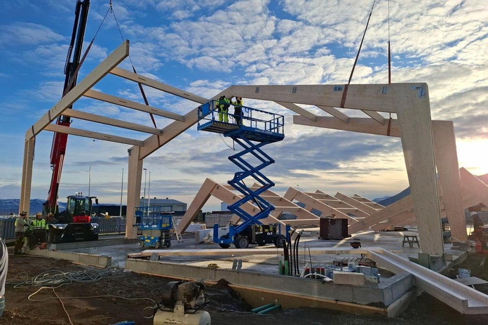 Frá byggingu nýs áhaldahúss Skagafjarðar. MYNDIR: SKAGAFJÖRÐUR.IS