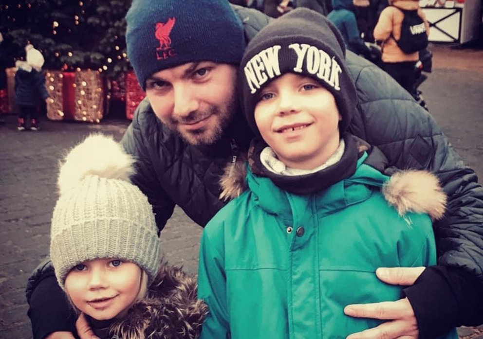 Óli ásamt Stefaníu Sunnu og Natani Erni. AÐSEND MYND