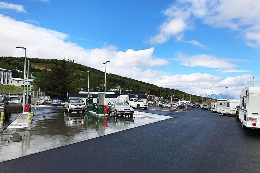 Planið við Olís-stöðina í Varmahlíð. Myndin tengist ekki atburðinum í dag. MYND: ÓAB