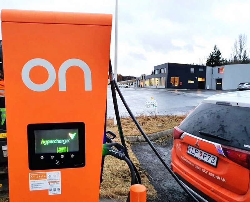 Hleðslustöð ON í Varmahlíð. Aðsend mynd.