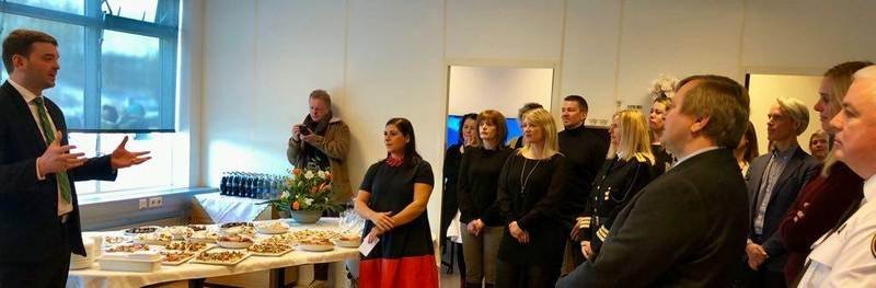 Frá opnun hússins í gær. Mynd: stjornarradid.is