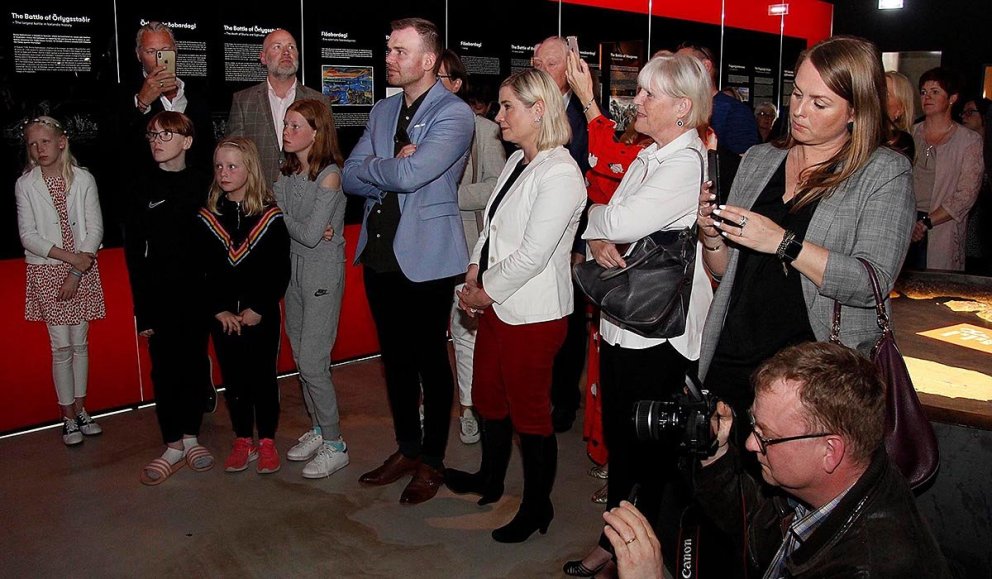 Frá opnun sýningarinnar í sumarbyrjun 2019. MYND: ÓAB